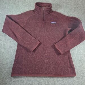 Patagonia Better Sweater Womens M Burgundy 1/4 Zip Fleece Pullover Jacket 25617